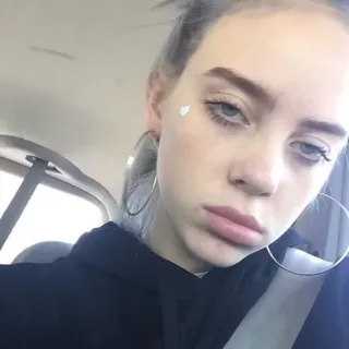 💖 Billie Eilish 比莉·艾利什, 歌手, 肖像, 名人, 音乐, 流行歌星 telegram sticker
