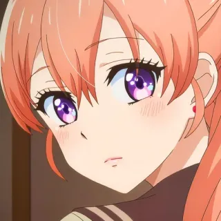 🙂 anime, girl, cute, portrait, illustration, cartoon telegram sticker