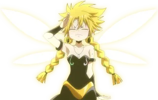 👌 Anime, Fada, Loira, Asas, Fantasia telegram sticker