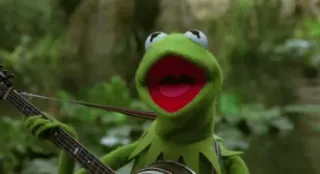 🎻 Kermit カーミット, マペット, パペット, カエル, バンジョー telegram sticker