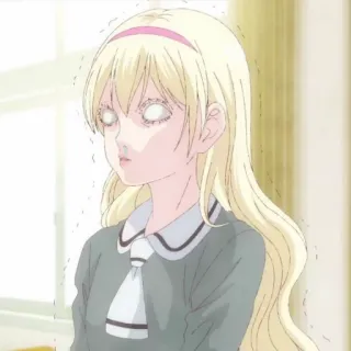 🎲 Anime, Manga, Meisje, Blond, Schooluniform telegram sticker