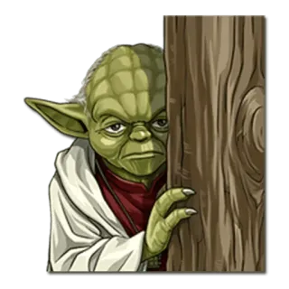 😈 Yoda Star Wars Yoda, Star Wars, Maestro Jedi, personaje de película, verde, sabio, dibujo animado whatsapp sticker