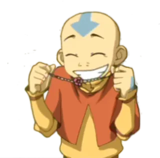 🌞 Aang Avatar: The Last Airbender Cartone animato, Aang, Avatar, Dominatore dell'aria, L'ultimo dominatore dell'aria, Animato, Personaggio telegram sticker