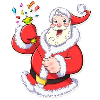 🎉 Santa Claus Papai Noel, Natal, celebração, feriados, festivo, celebrar, festa whatsapp sticker