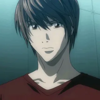 ⚖ Light Yagami Death Note Anime, Death Note, Light, Yagami, Personnage, Manga telegram sticker