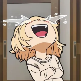 ⚜ Anime, Cartoon, Lachen, Fröhlich, Aufgeregt, Figur telegram sticker