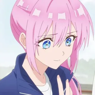 🐻 Anime, Rosa Haare, Mädchen, Charakter, Süß, Animation telegram sticker