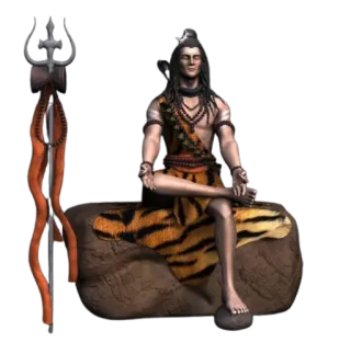 ✨ Shiva Shiva, Hindu god, trident, meditation, religion, indian culture telegram sticker