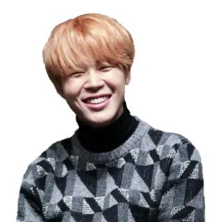 😄 Jimin K-pop, BTS, singer, celebrity, happy, smiling, person telegram sticker