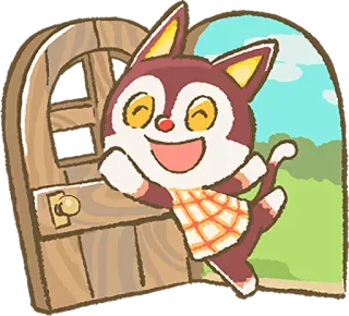 👋 gato, puerta, dibujo animado, animal, mascota, lindo whatsapp sticker