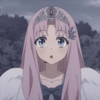 😮 anime, princess, tiara, cartoon, cute, anime girl whatsapp sticker