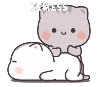 🧸 GEMESS kat, cartoon, dieren, schattig, grappig whatsapp sticker