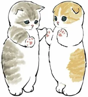 💗 kot, kociak, słodki, zwierzęta, kreskówka, naklejka, ilustracja, zwierzęta domowe telegram sticker