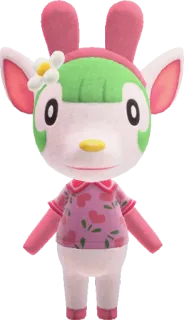 🦌 Deirdre Animal Crossing Deirdre, Hirsch, Animal Crossing, Videospiel, Niedlich, Cartoon, Bewohner telegram sticker