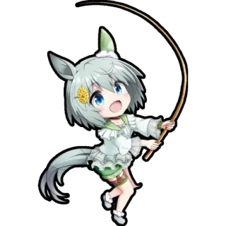 😍 Anime, Chibi, Mignon, Pêche, Fleur, Fille, Art telegram sticker