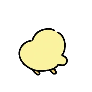 💬 pássaro, fofo, animal, amarelo, pintinho whatsapp sticker