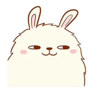 😏 rabbit, bunny, cute, cartoon, animal, sticker telegram sticker