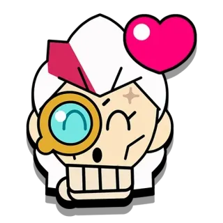 ❤️ nhãn dán, trái tim, kính lúp, phim hoạt hình, biểu cảm telegram sticker
