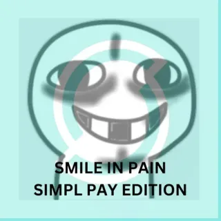 🙂 SMILE IN PAIN
SIMPL PAY EDITION smutny, ból, uśmiech, prosty, edycja whatsapp sticker