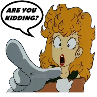 😱 ARE YOU KIDDING? anime, pergunta, reação, tá brincando? telegram sticker
