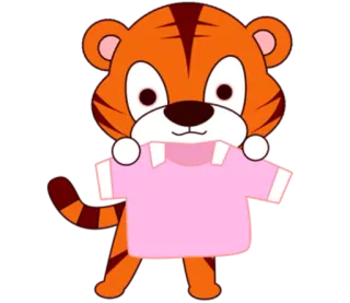 🐯 tiger, cartoon, animal, sticker, cute telegram sticker