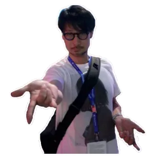 🕸 Hideo Kojima Hideo Kojima, desenvolvedor de jogos, jogos, desenvolvedor telegram sticker