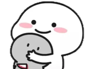 🍓 Cartone animato, Carino, Abbraccio, Kawaii, Amore, Felice telegram sticker