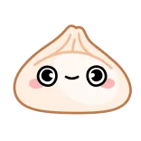 😏 bolinho, comida, fofo, kawaii, comida asiática, adesivo telegram sticker