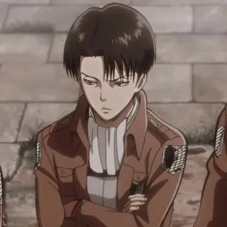 ☕️ Levi Ackerman Attack on Titan levi ackerman, ataque a los titanes, anime, soldado, serio, legión de reconocimiento, heichou whatsapp sticker