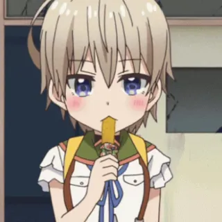🗝 Anime, Mädchen, Süß, Lutscher, Kurze Haare telegram sticker