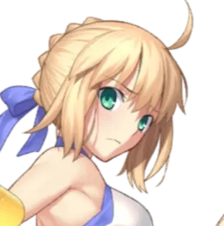 👑 Artoria Pendragon Fate/Grand Order อนิเมะ, เฟท, ผู้หญิง, เซเบอร์, ตัวละคร telegram sticker