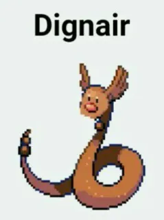 🆘 Dignair pokemon, dignair, lucu, parodi, cacing, kartun telegram sticker