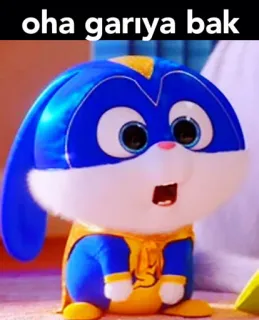😍 Snowball The Secret Life of Pets oha garıya bak 토끼, 슈퍼히어로, 만화, 웃긴, 애완동물, 애니메이션 whatsapp sticker
