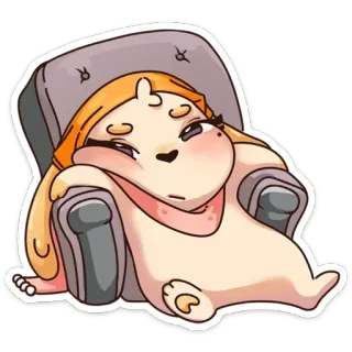 ☹️ desenho animado, animal, personagem, ilustração, adesivo whatsapp sticker