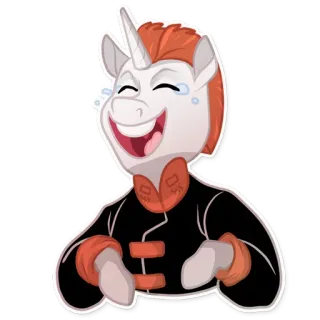 😂 Einhorn, lachend, Pony, Cartoon, Emoji, Sticker telegram sticker