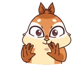 🌎 белка, животное, милый, мультфильм telegram sticker