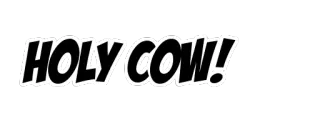 🐮 HOLY COW! sacré, vache, expression, exclamation telegram sticker