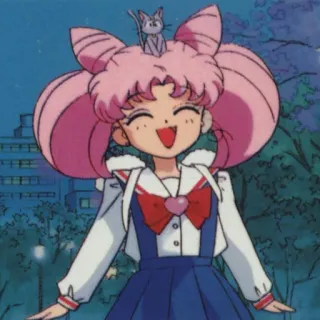 🌸 Chibiusa Sailor Moon chibiusa, sailor moon, anime, manga, cartoon, cute, character, girl telegram sticker
