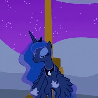 🌙 Princess Luna My Little Pony: Friendship Is Magic Pony, Dibujos animados, Princesa, Luna, Noche, Magia telegram sticker