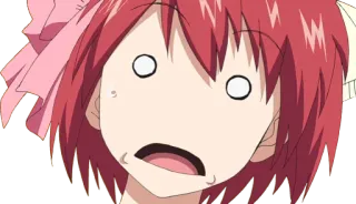 🤔 anime, chocado, surpreso, expressão, desenho animado, engraçado whatsapp sticker