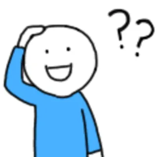 ❓ question, thinking, confused, stick figure, doodle whatsapp sticker