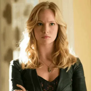 🗝 Caroline Forbes The Vampire Diaries blonde, vampire, tv show, portrait, character telegram sticker
