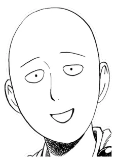 😀 Saitama One-Punch Man Saitama, One-Punch Man, anime, manga, hero, bald, sticker telegram sticker