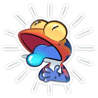 😳 frog, cartoon, animal, amphibian, cute, emoji telegram sticker