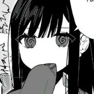 📍 Anime, Mangá, Garota, Cabelo preto, Bonito, Desenho animado telegram sticker