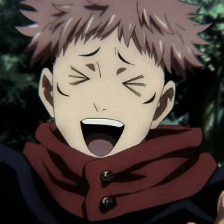 ✨ Yuji Itadori Jujutsu Kaisen Anime, Manga, Yuji Itadori, Jujutsu Kaisen, Feliz, Alegre telegram sticker