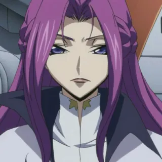 🔗 Marianne vi Britannia Code Geass Anime, Personagem, Cabelo roxo, Marianne vi Britannia telegram sticker