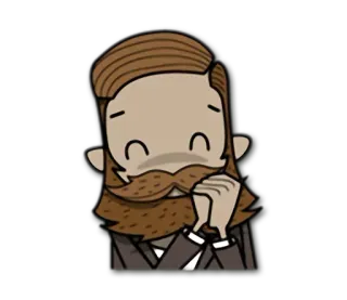 😊 Mann, Bart, Cartoon, Illustration, Figur telegram sticker