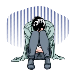 😭 triste, chorando, deprimido, sozinho, emocional telegram sticker