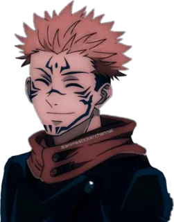 😊 Sukuna Jujutsu Kaisen @animestickerchannel Anime, Jujutsu Kaisen, Sukuna, Manga, Sticker, Dämon telegram sticker